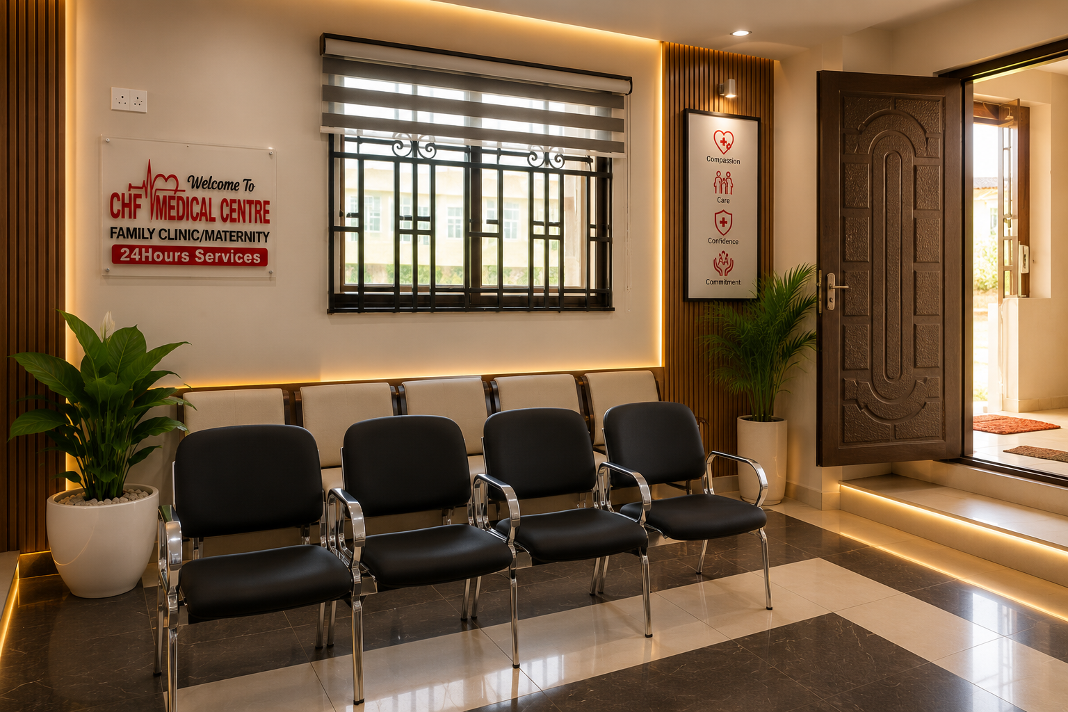CHF Medical Centre waiting area